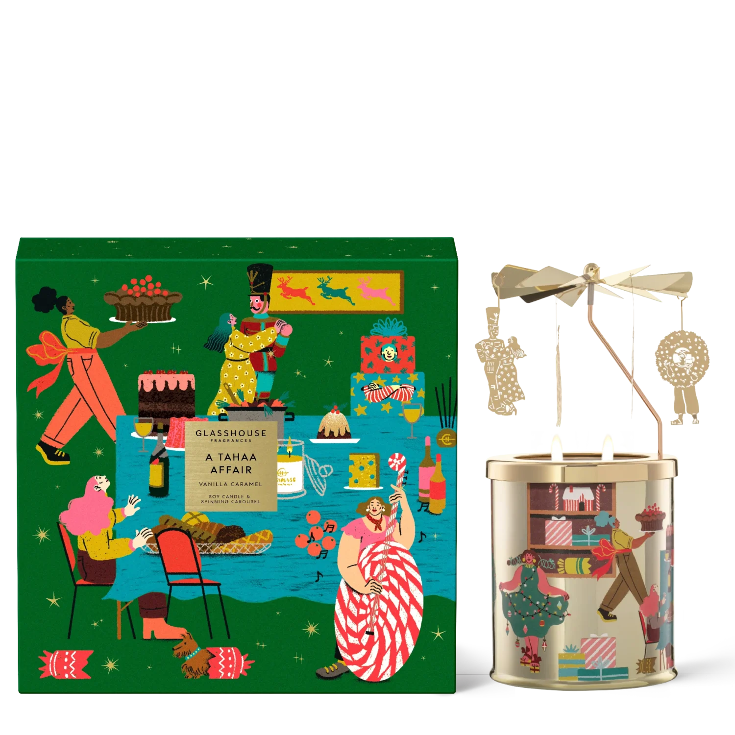 Glasshouse A Tahaa Affair Candle & Spinning Carousel Gift Box