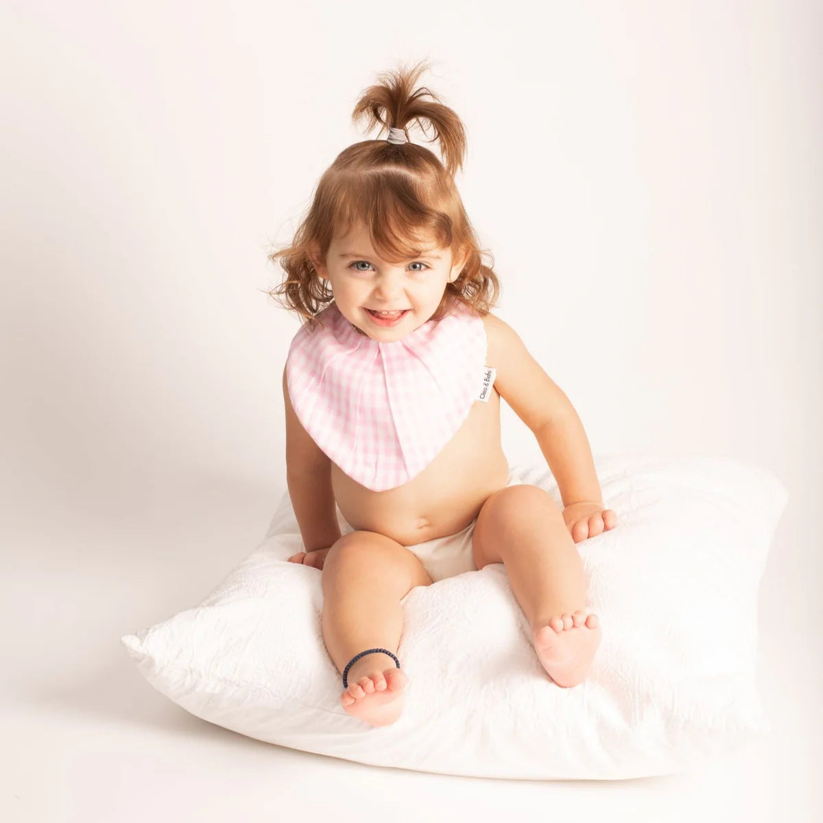 Waterproof Bandana Bib - Baby Pink Gingham