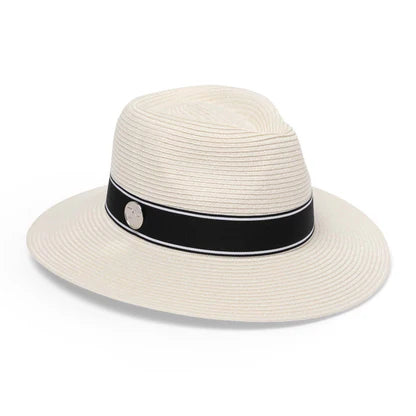 Chicago Golf Fedora - Ivory/Black