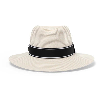 Chicago Golf Fedora - Ivory/Black