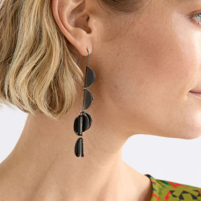 ELK Fossen Gunmetal Drop Earrings