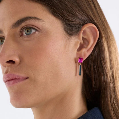 ELK Ival Short Drop Earring - Fuschia