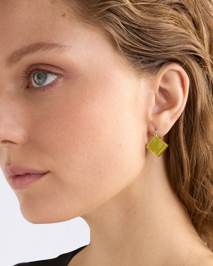 ELK Elta Mini Hoop Earring - Chartreuse