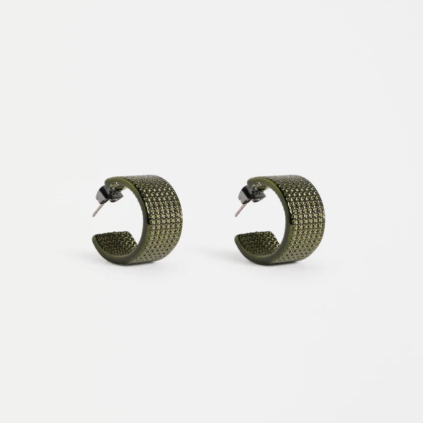 ELK Glynn Dark Olive Small Hoop Earring