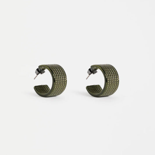 ELK Glynn Dark Olive Small Hoop Earring