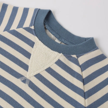 Crewneck Romper - Marine Stripe