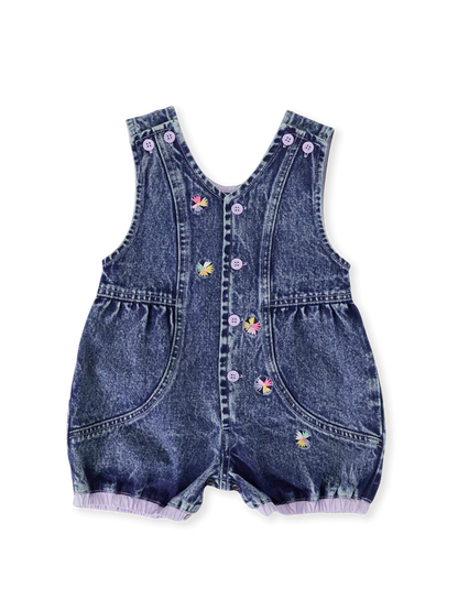 Goldie+Ace Nina Pastel Petals Denim Romper
