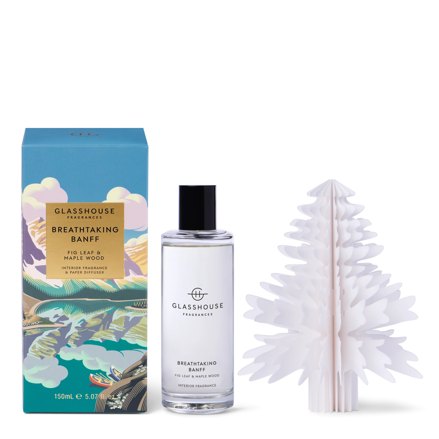 Glasshouse Breathtaking Banff 150mL Interior Fragrance & Paper Diffuser