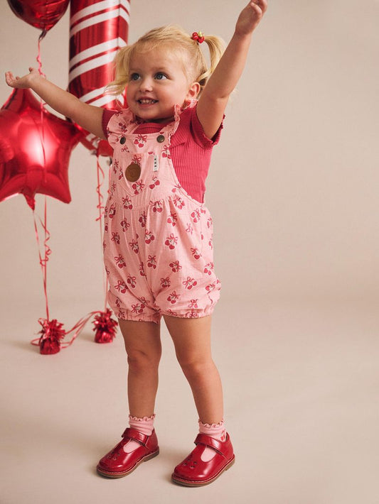 Huxbaby Cherry Pie Frilly Playsuit - Apricot