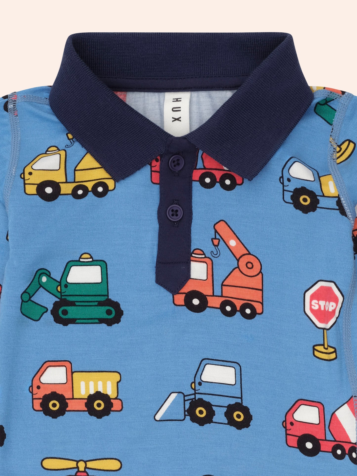 Huxbaby Construction Polo Romper