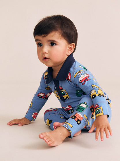 Huxbaby Construction Polo Romper