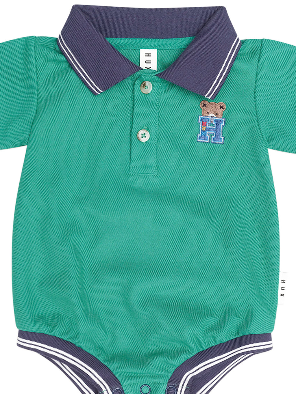 Huxbaby Collegiate Hux Pique Polo Romper