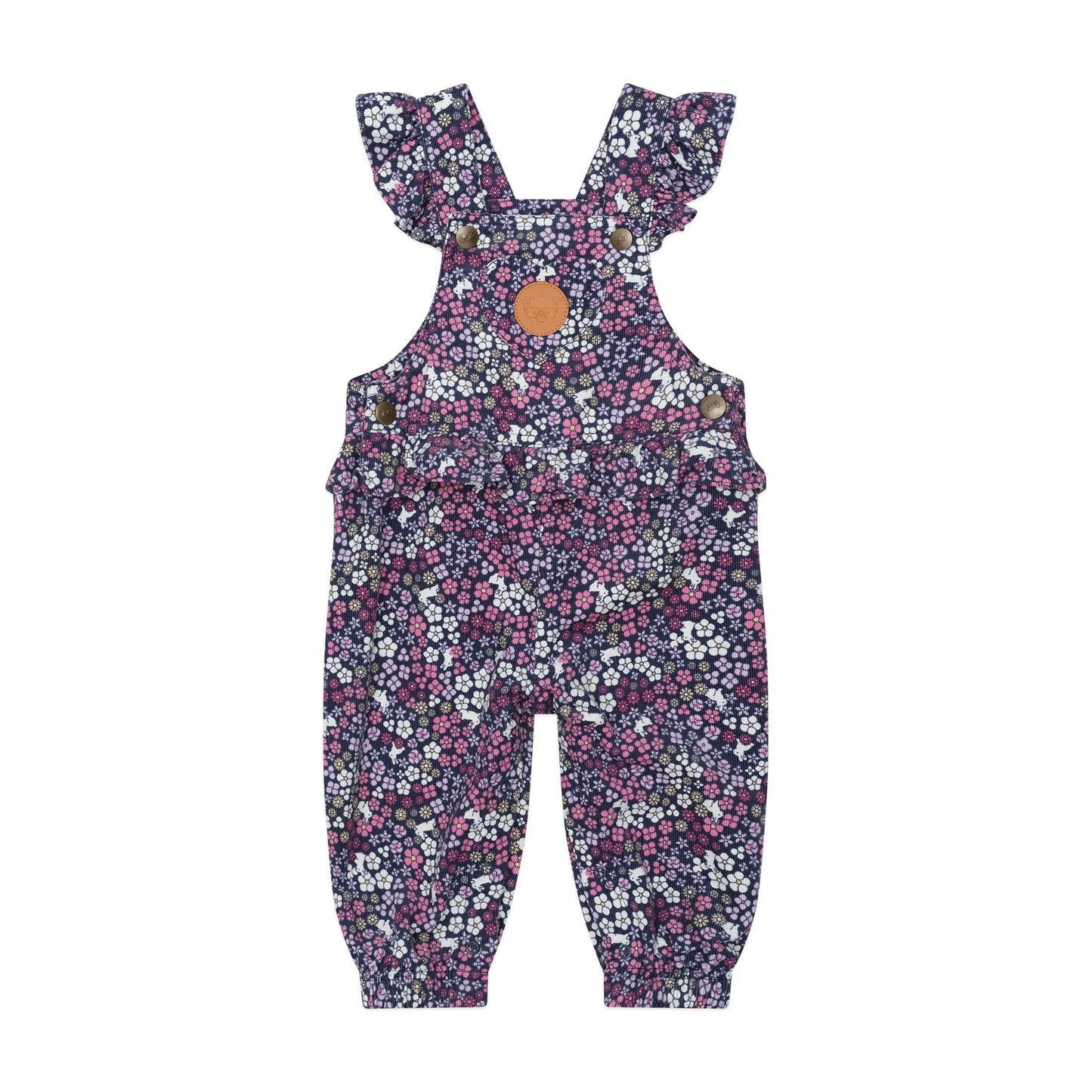 Huxbaby Midnight Flower Garden Frill Overall