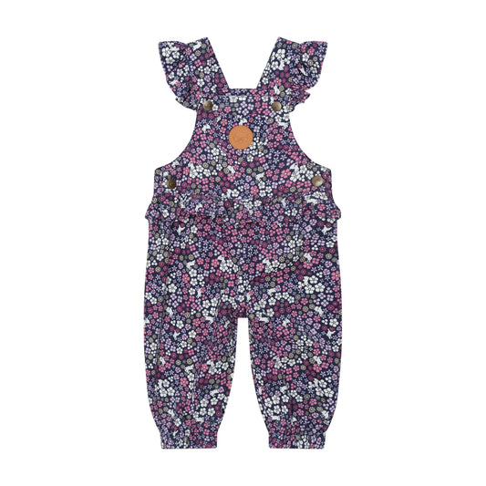 Huxbaby Midnight Flower Garden Frill Overall