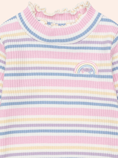 Huxbaby Rainbow Stripe Rib Skivvy