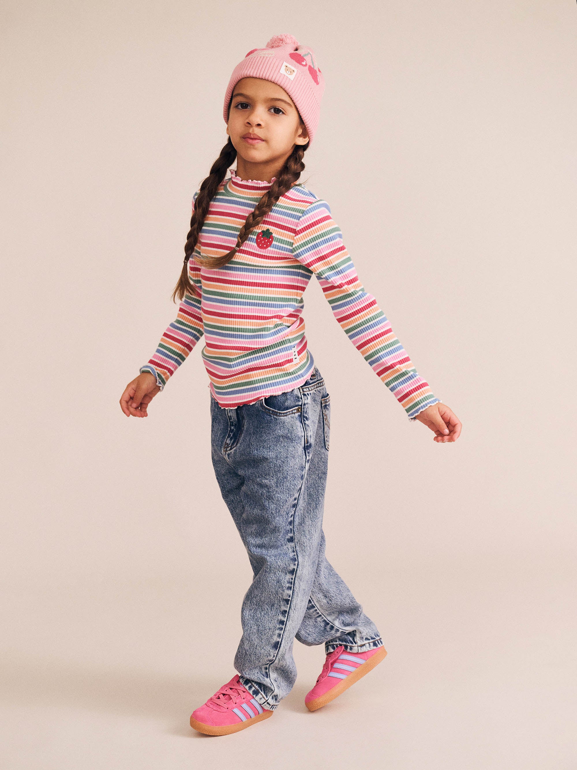Huxbaby Tutti Frutti Stripe Rib Skivvy