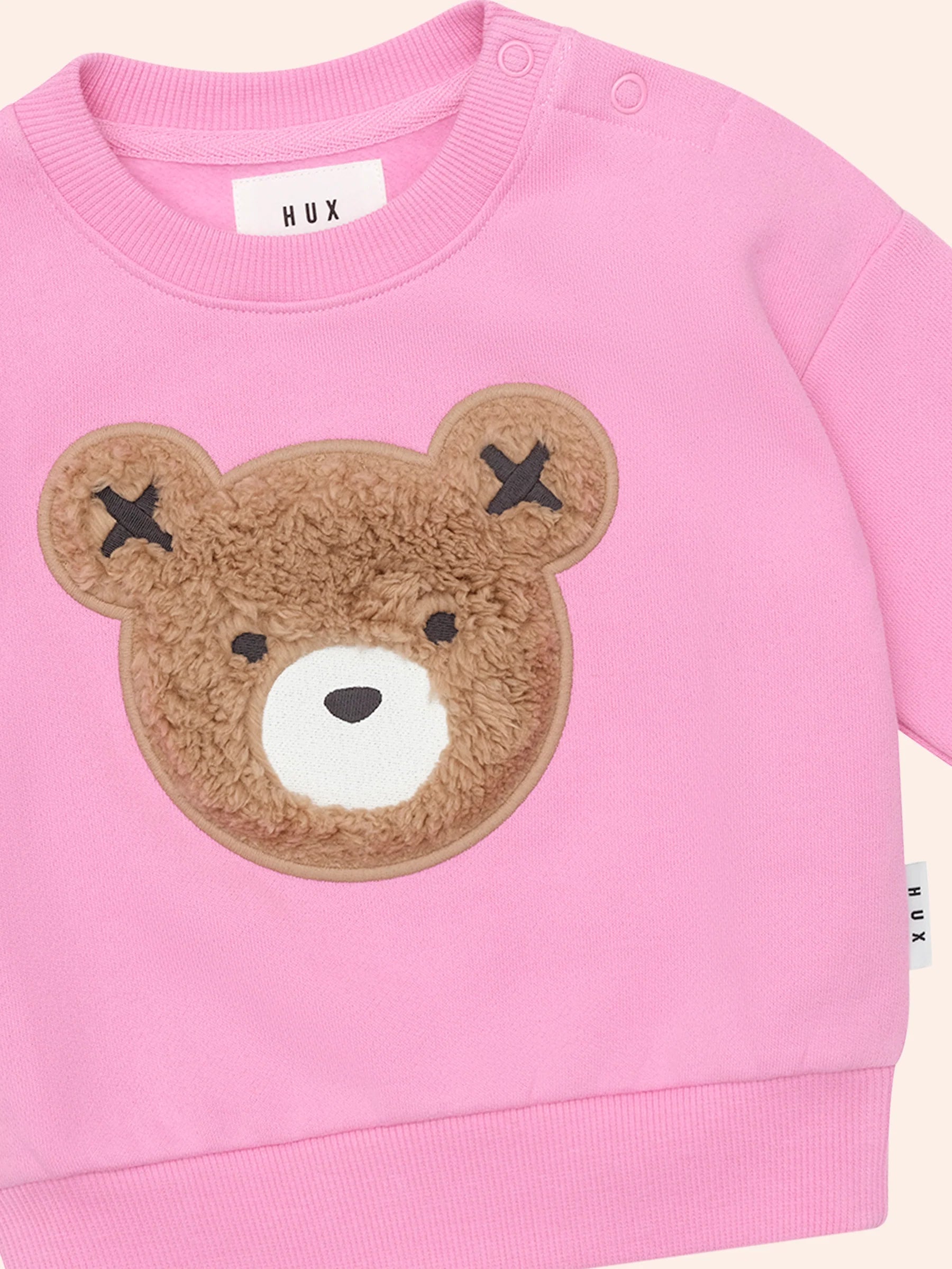 Huxbaby Fuschia Furry Huxbear Sweatshirt