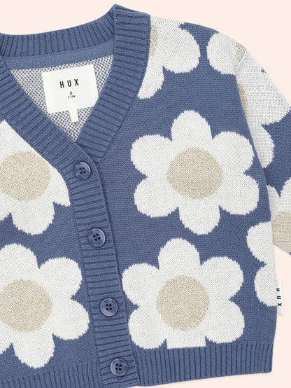 Huxbaby Midnight Daisy Boxy Cardi