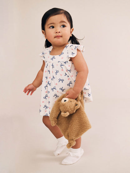 Huxbaby Hearts And Bows 2Pc Top And Bloomer Set