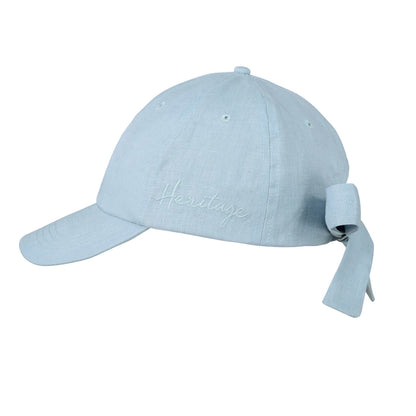 Silk lined Linen Bow Tie Cap - Skye