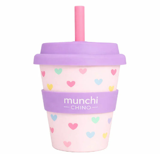 Hearts Babychino Cup - Straw Included
