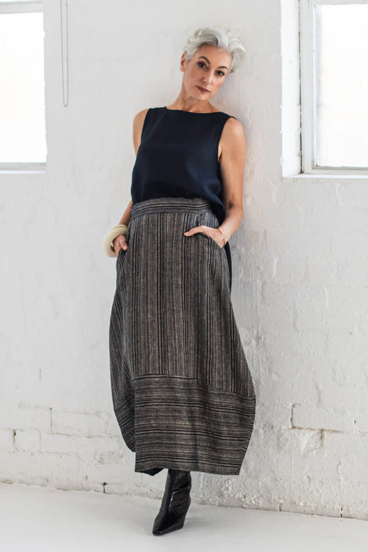 Eva's Sunday Eadie Skirt - Raven Stripe