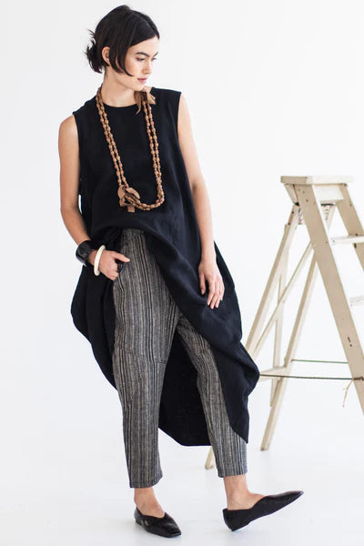 Eva's Sunday Clover Pant - Raven Stripe