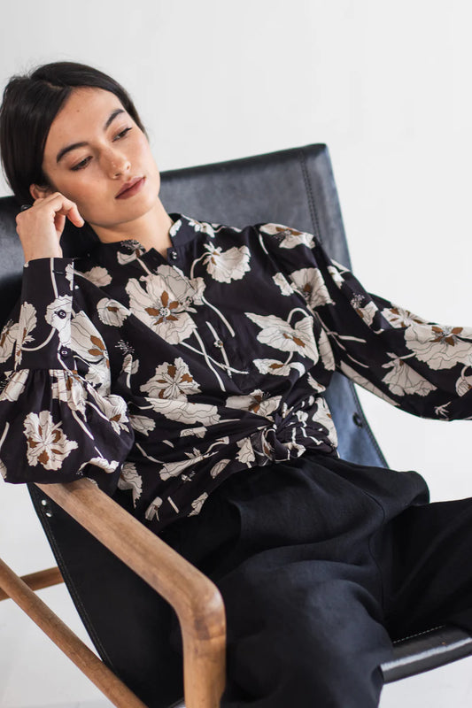 Eva's Sunday Posie Blouse - Fragile Bloom Liberty
