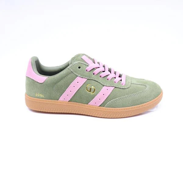 Goodsole 2001 Parallel - Sage Green  / Pink Suede
