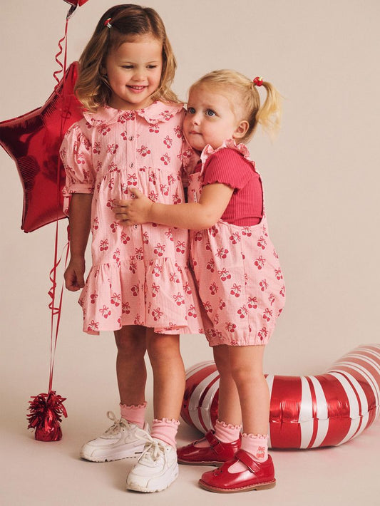 Huxbaby Cherry Pie Frilly Playsuit - Apricot