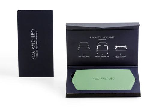 Fox & Leo Slimline Glasses Case - Sage