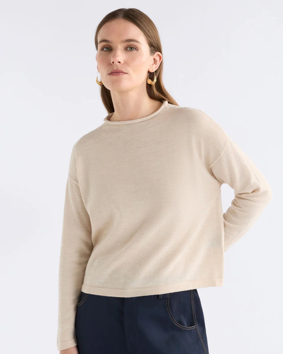 Elk Pirata Merino Sweater - Flax