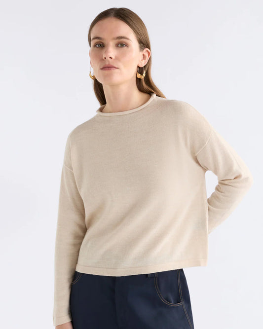 Elk Pirata Merino Sweater - Flax