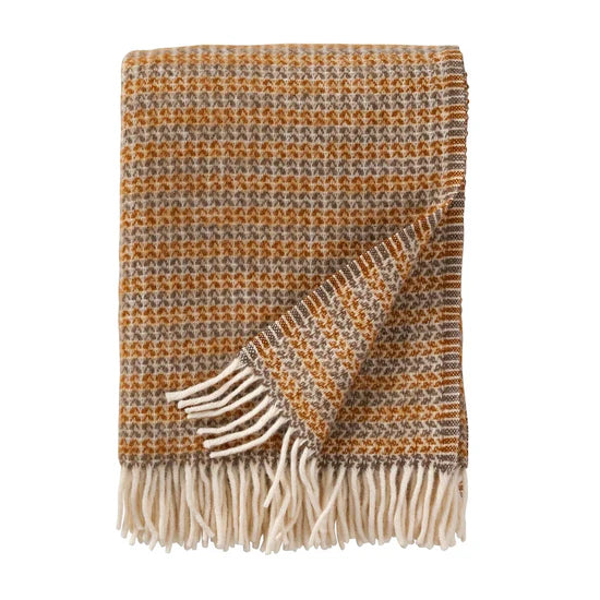 Curve Caramel Wool Blanket