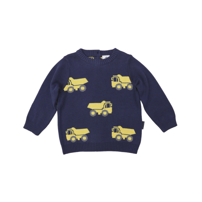 Korango Trucks Cotton Knit Sweater | Navy
