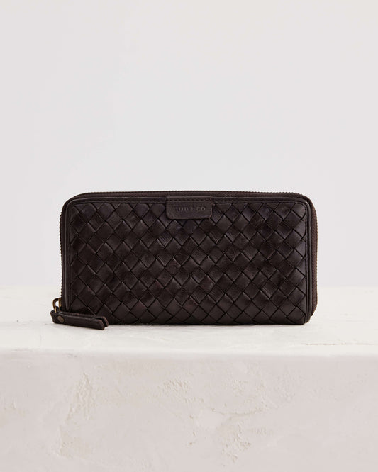 Juju & Co. Large Basque Wallet - Chocolate