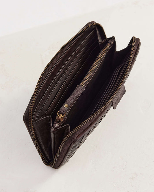Juju & Co. Large Basque Wallet - Chocolate