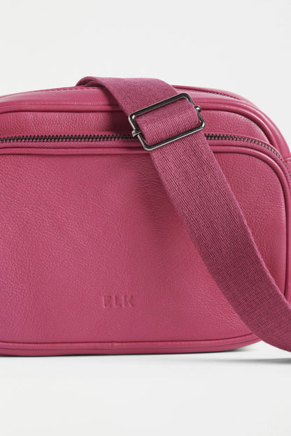Elk Kassel Leather Crossbody Bag | Fuschia