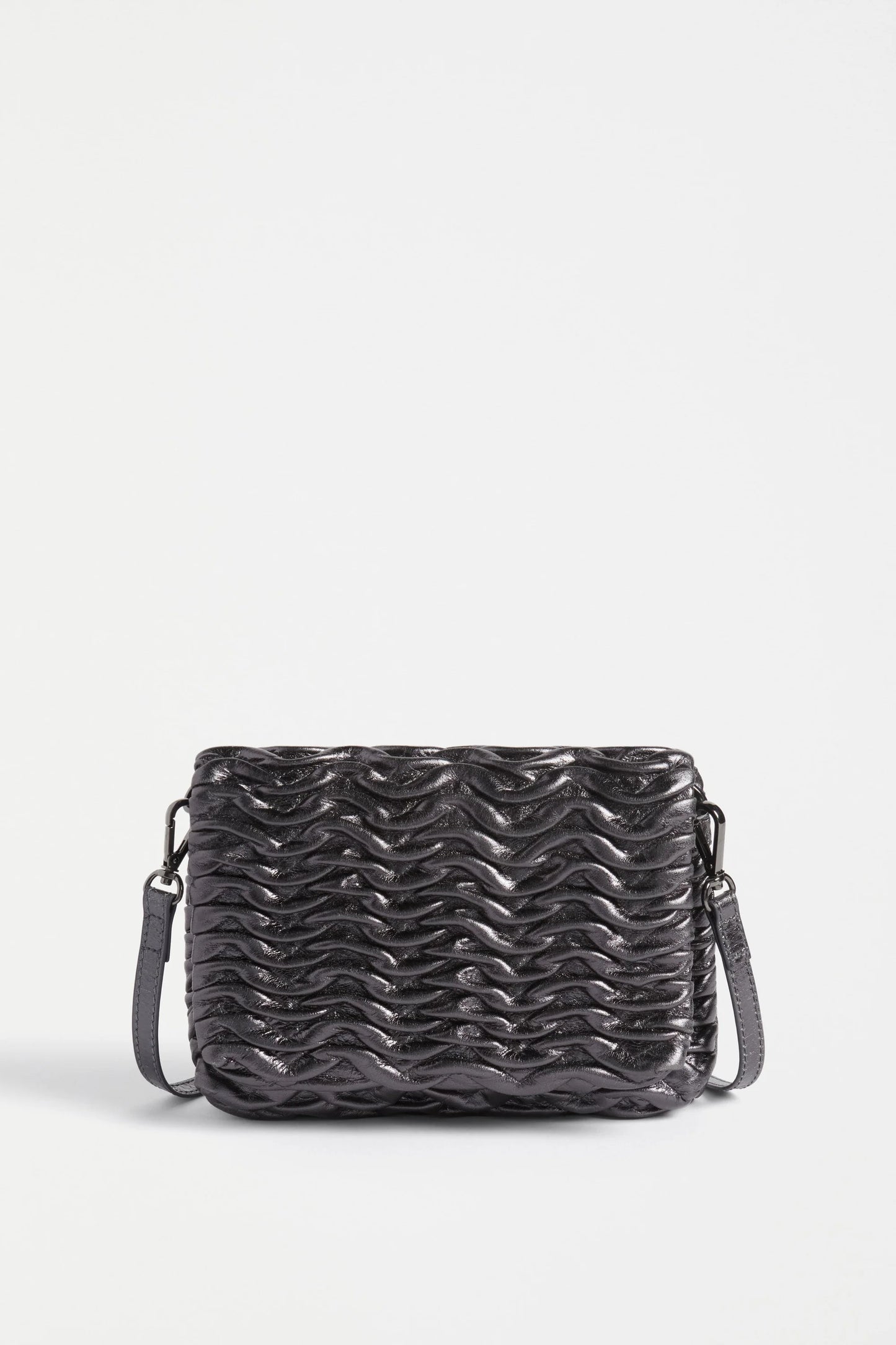 Elk Plissi Crossbody Bag | Gunmetal