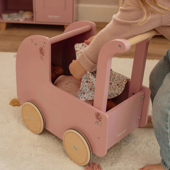 Wooden Doll Pram