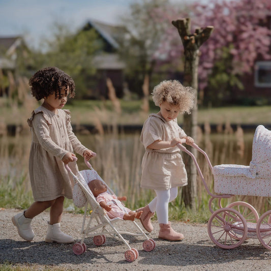 Metal Doll Stroller - Floral