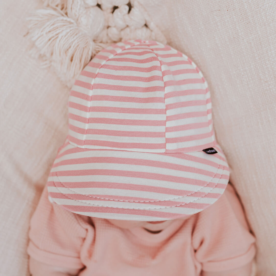 Bedhead Legionnaire Flap Sun Hat - Pink Stripe