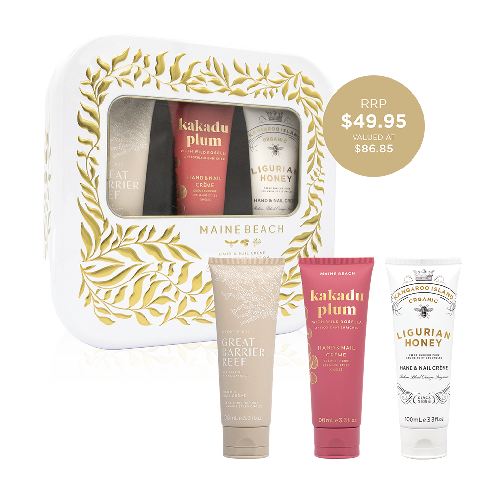Maine Beach Limited Edition Hand & Nail Creme Trio Tin