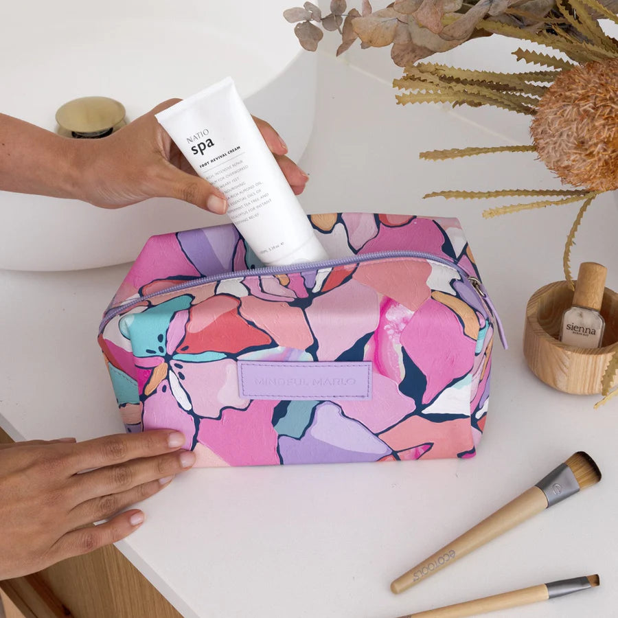 Box Travel Makeup Bag - Willow