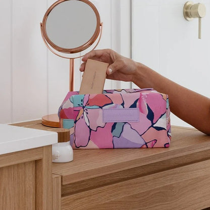 Box Travel Makeup Bag - Willow