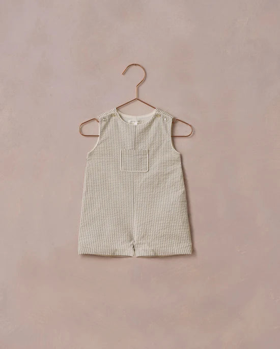Georgie Romper | Sage Stripe