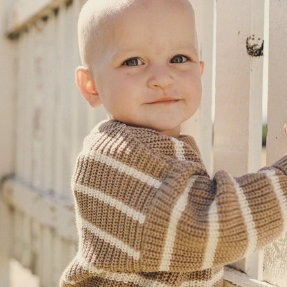 Kyndbaby Chunky Rib Knit Jumper - Caramel Marle