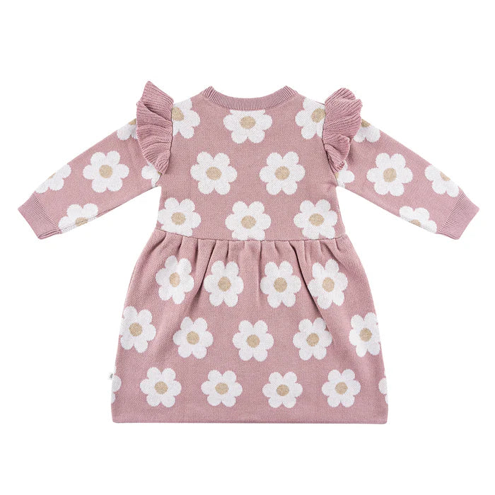 Kyndbaby Jacquard Knit Dress - Wood Rose