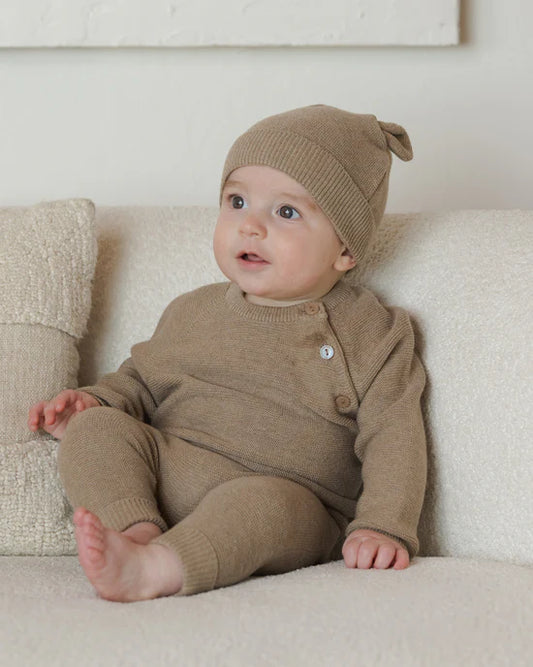 Quincy Mae Knit Pant - Heathered Mocha