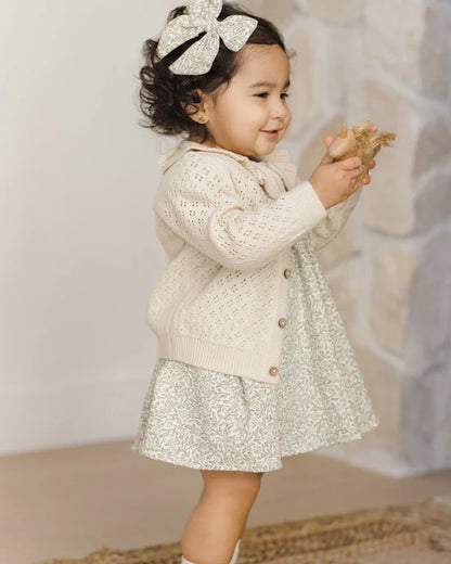 Ruffle Collar Cardigan | Natural